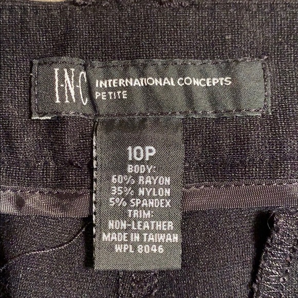 INC Black Straight Leg Slacks - Picture 4 of 4